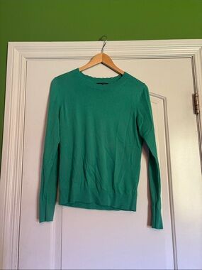 Banana Republic Women's Scoop-Neck Sweater in Teal Green. Small